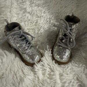 Sparkly Silver Kids Old Navy Boots